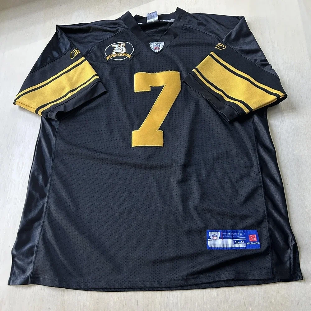 Pittsburgh Steelers Football Jersey Mens 54 Black Roethlisberger NFL Reebok